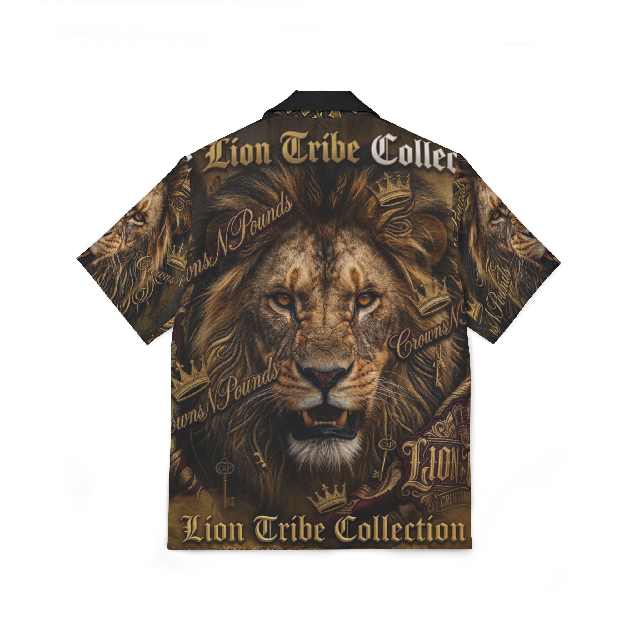 Lion Tribe Hawaiian Shirt — Bold Roaring Lion Graphic Camp Shirt