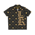 Latin Kings Crown Hawaiian Shirt — Black & Gold AOP Button-Up