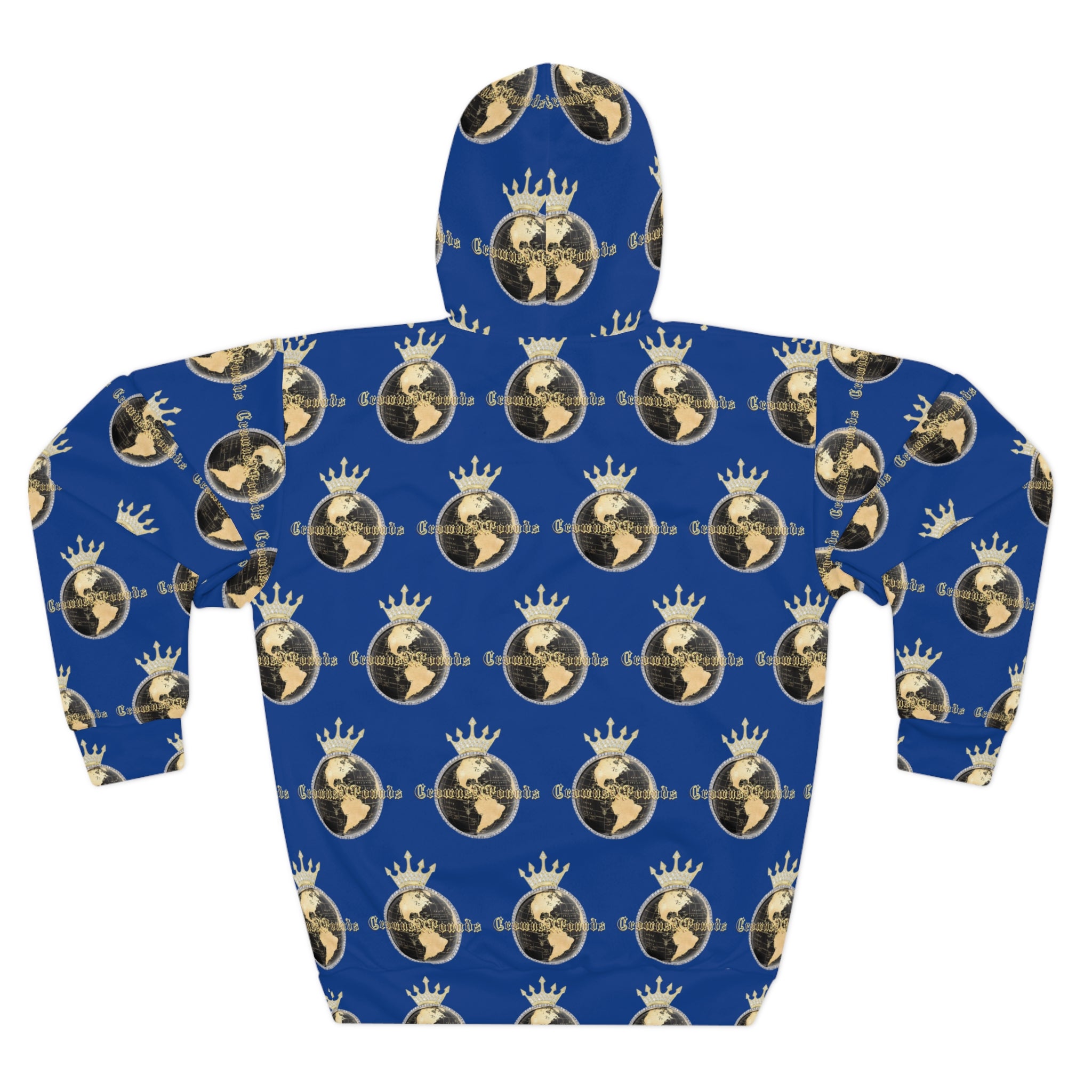 Crowned All Over Hoodie — Blue Sweatshirt