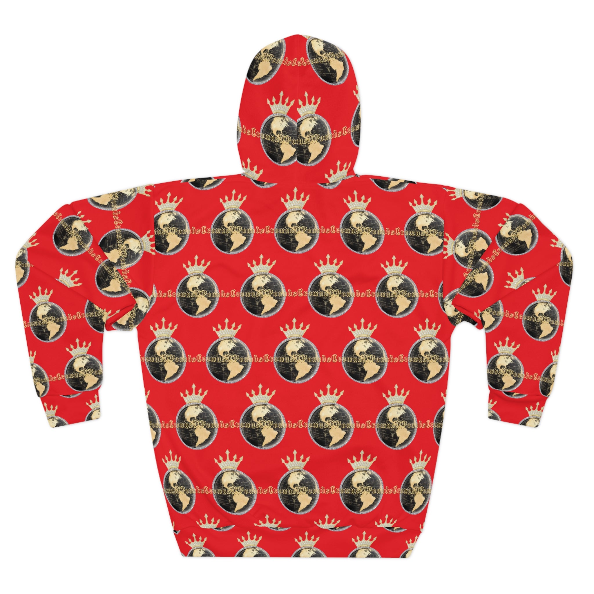 Crowned All Over Hoodie — Red Sweatshirt